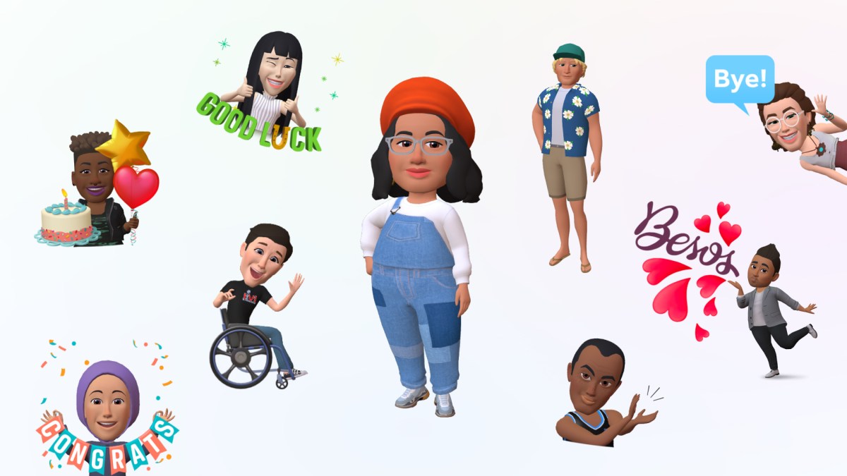 Collage of Meta avatars with varied appearances and accessories