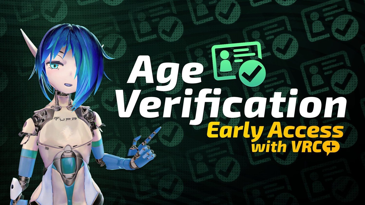 VRChat age-verification announcement artwork