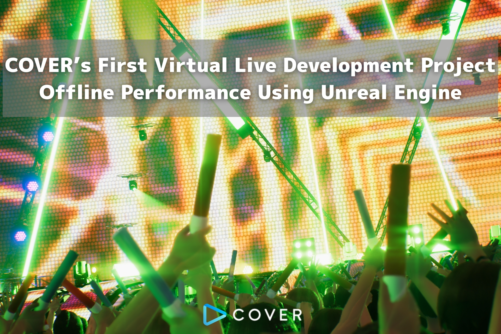 hololive Indonesia performers on the neon Chromatic Future virtual stage